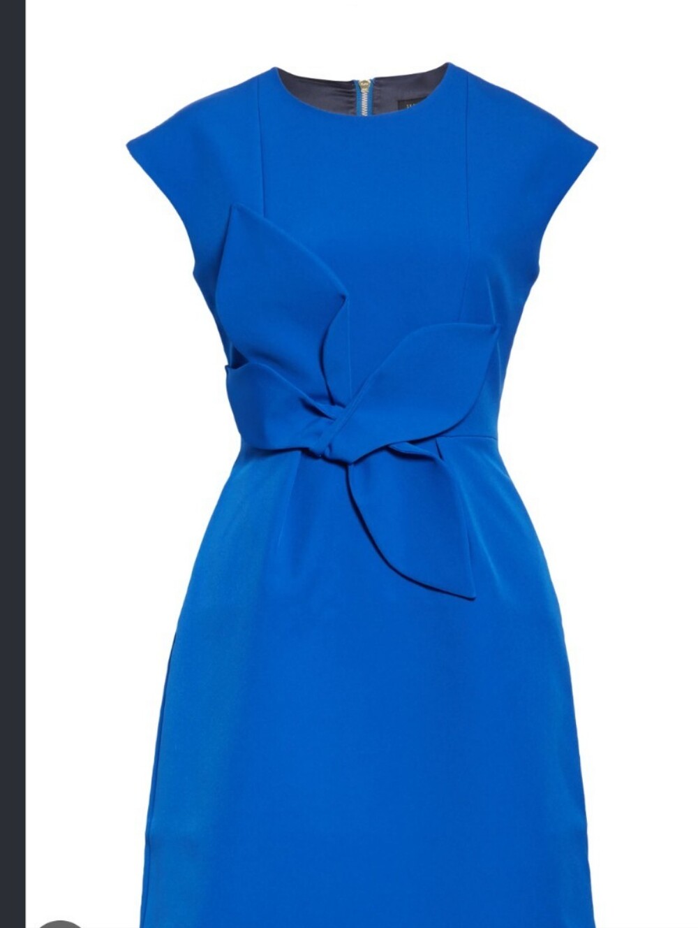 Ted Baker London Vibrant Cobalt Blue Sculpted Bow Sheath Dress